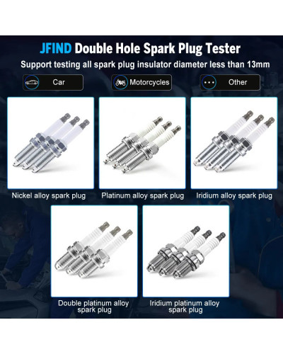 Spark Plug Tester Double hole Diagnostic Tool Car 12V Spark Tester 0-6