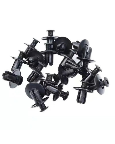 5/100pcs 8mm Plastic Rivets Fasteners Screw Car Bumper Fender Black Ri