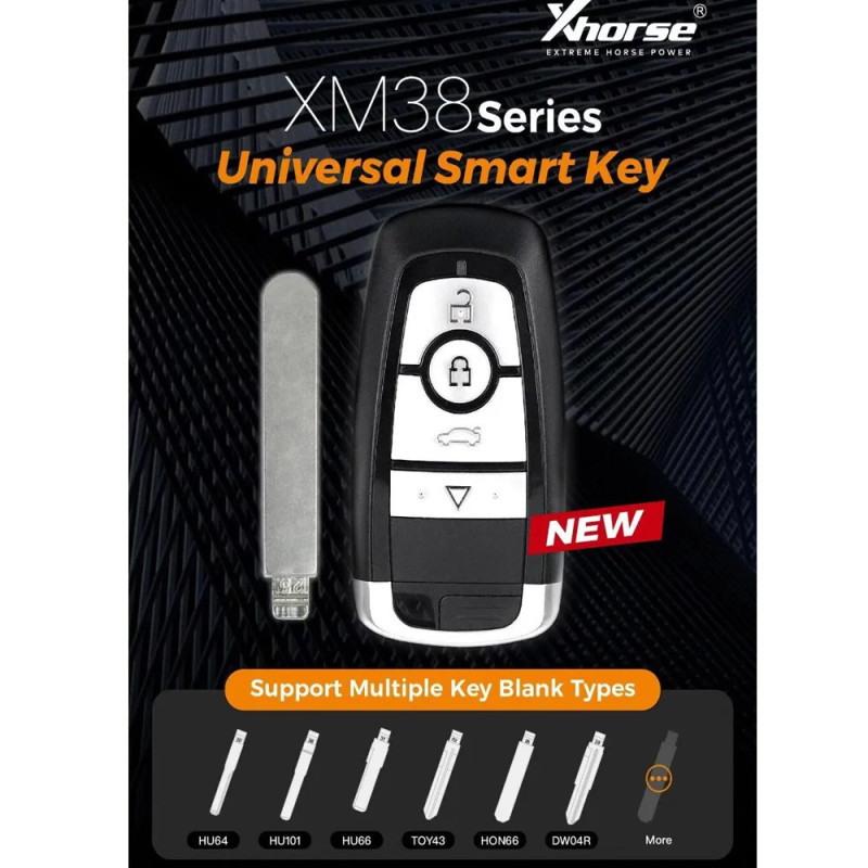 Xhorse XSFO02EN XM38 Series 4-Button For Ford Style Universal Smart Key