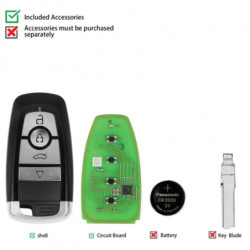 Xhorse XSFO02EN XM38 Series 4-Button For Ford Style Universal Smart Key