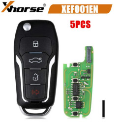 5PCS/LOT XHORSE XEFO01EN Super Remote Key for Ford Style Flip 4 Buttons Built-in Super Chip English Version