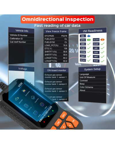 OBD2 Car Scanner Diagnostic Scan Tool,Professional Mechanic Vehicle Fa