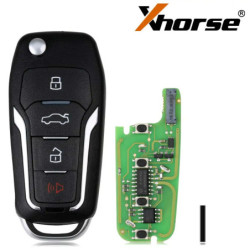 Xhorse XEFO01EN Super Remote Key for Ford Flip 4 Buttons Built-in Super Chip English Version 5pcs/Lot