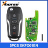 5pcs/lot Xhorse XKFO01EN Wire Remote Key for Ford Condor Flip 4 Buttons Unmovable Key King English Version