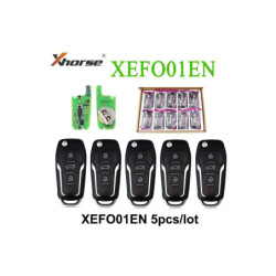 5pcs/lot Xhorse XEFO01EN Super Remote Key for Ford Style Flip 4 Buttons Built-in Super Chip for VVDI2 /VVDI MINI