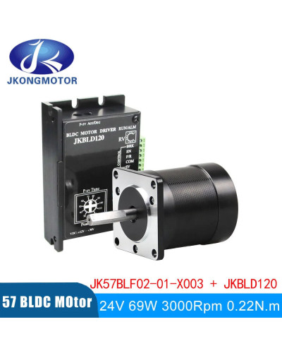 Jkongmotor 24V 69W 57mm JK57BLF02-01-X003 brushless DC motor with D-Cu