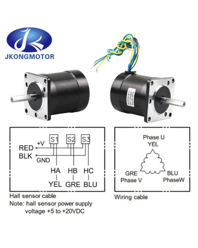 Jkongmotor 24V 69W 57mm JK57BLF02-01-X003 brushless DC motor with D-Cu