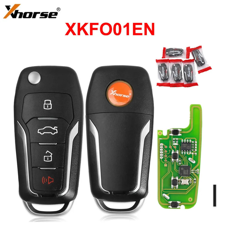 5Pcs/Lot Xhorse XKFO01EN Universal Wire Remote VVDI Remote Car Key English Version for Ford for VVDI2 / VVDI Mini / Key Tool Max