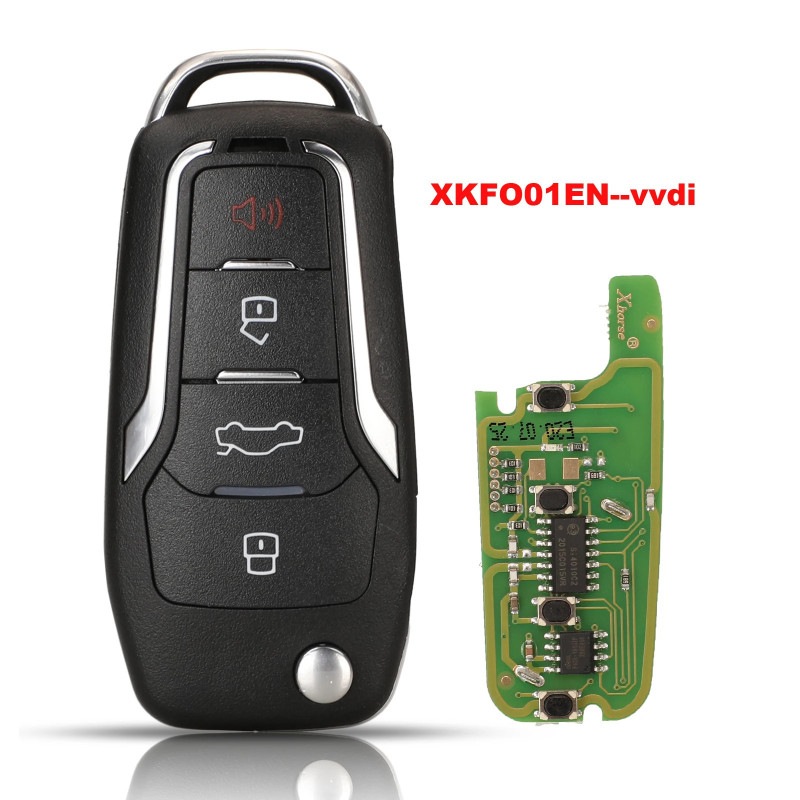 Xhorse jingyuqin For Ford Type Key XKFO01EN X013 Series Universal Remote Key Fob 4 Button 1 Piece Full key