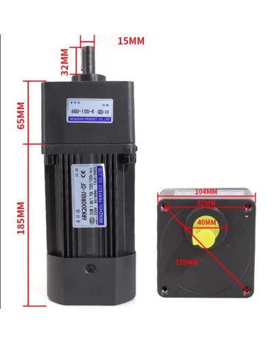 6RK250GU-CF 220V 200W Reversible AC Motor Gear 450-2.7RPM Variable Spe