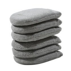 2/4pcs Soft Microfiber Car Waxing Applicator Mitts Polishing Sponge Finger Wax Foam Washing Pad Auto Detailing Cleaning Tools