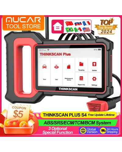 Thinkscan Plus S7 S4 Obd2 Scanner ABS/SRS/ECM/TCM/BCM System with 3 Re