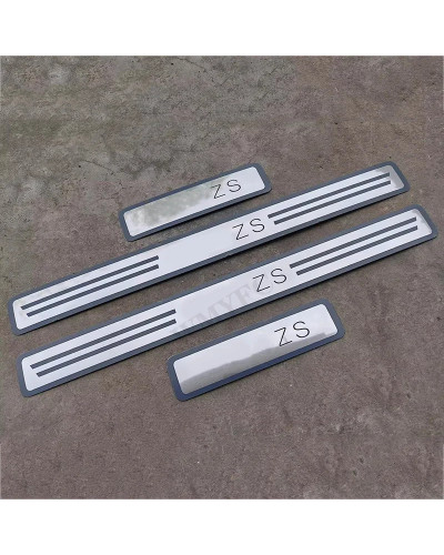 For MG ZS EV Accessory 2017-2023 2024 Stainless Car Door Sill Kick Pla