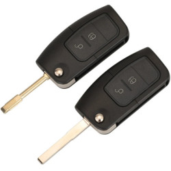 jingyuqin 10pcs/lot 3 Button Flip Folding Car Key Shell Remote Fob Cover for Ford Focus Fiesta C Max Ka