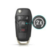 KEYYOU For Ford F-150 F-250 F-350 Explorer Ranger KA Fiesta Mondeo 2/3 Buttons Smart Remote Car Key Case