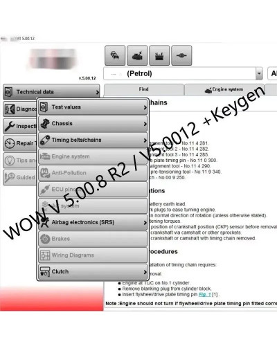 WOW 5.00.12 diagnostics Software 5.00.8 R2 + Kengen French Spanish Pol