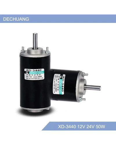 XD-3440 12V 24V 50W DC high speed motor can adjust speed CW CCW high t