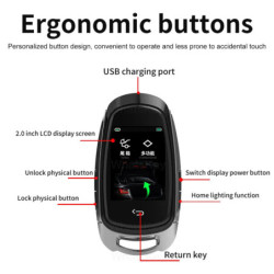 SK05S Universal Modified Smart Remote Car key LCD Screen For Audi For Toyota For Lexus For Ford For KIA For BMW Comfortable GO