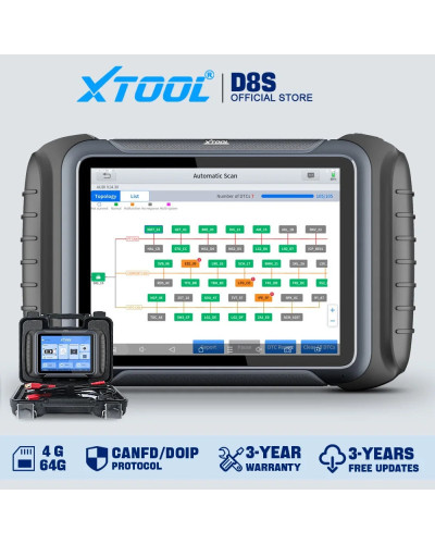 XTOOL D8S Car Diagnostic Scanner Automotive Scanner ECU Coding Key Pro