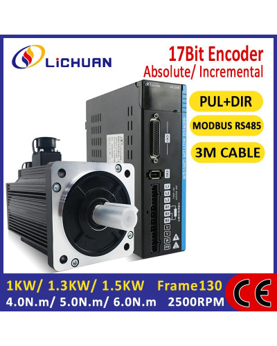 Lichuan 4N.m/5N.m/6N.m 2500RPM 4A/5A/6A AC Servo Motor Controller Driv