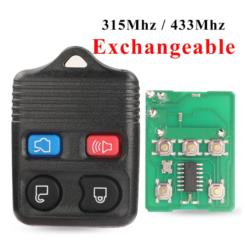 jingyuqin 25pcs 2/3/4BTN Car Key 315/433MHZ For Ford Escape Explorer Keyless Entry Remote Control Car Key Clicker Transmitter