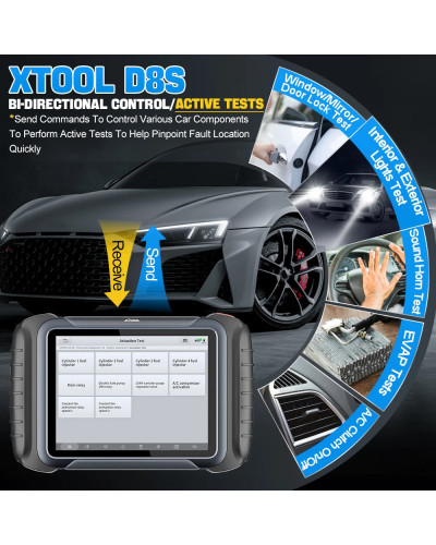 XTOOL D8S Car Diagnostic Scanner Automotive Scanner ECU Coding Key Pro