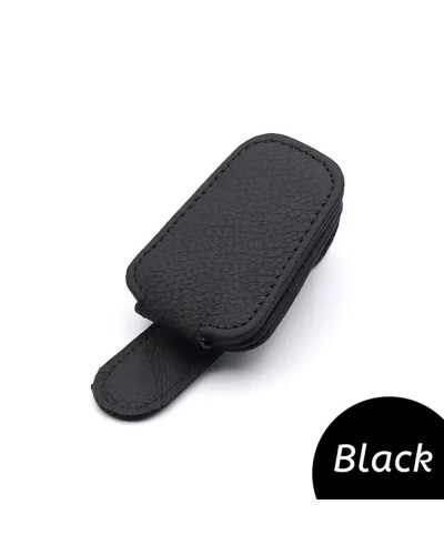 Car Sunglasses Holder Magnetic Leather Clip Ticket Holder Car Accessor