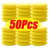 100/50Pcs High Density Car Waxing Polish Sponges Foam Applicator Pads Round Curing and Polishing Sponges Car Detailing Tools