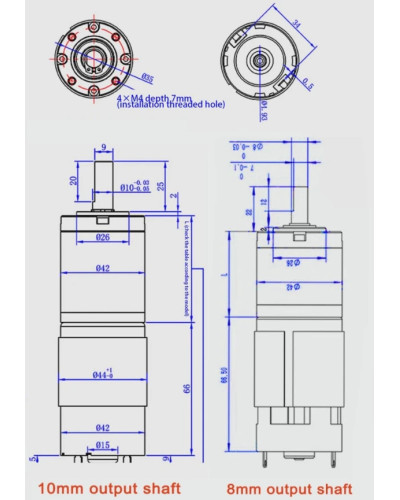 12V24VDC Low Speed Long Life Super Powerful Torque 42mm Planetary Gear