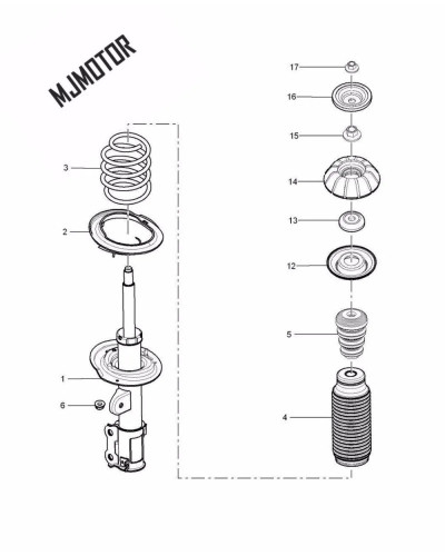 1pc Shock absorber Front Left and Right for Chinese SAIC ROEWE 360 MG 