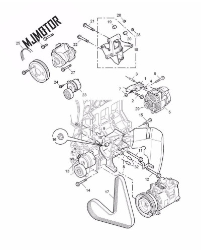 Generator fan belt / Belt Tensioner kit for Chinese SAIC ROEWE 550 MG6