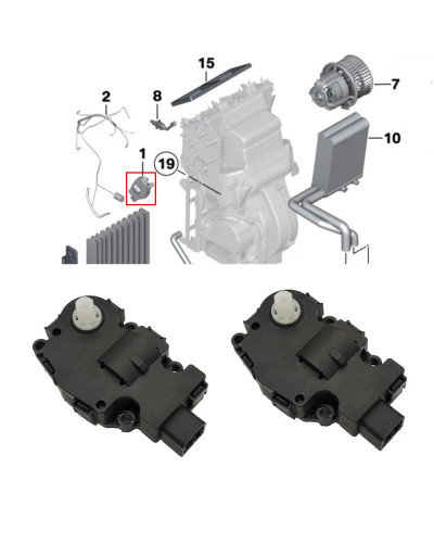 For BMW F10 F06 F07 F02 Car Hvac Evaporator Air Heater Actuator Flap M