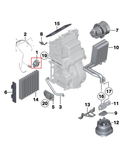 For BMW F10 F06 F07 F02 Car Hvac Evaporator Air Heater Actuator Flap M