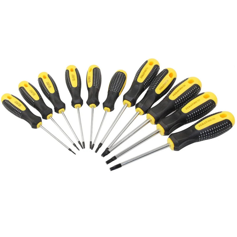 CR-V Security Hole Torx Screwdriver Set Magnetic T5-T30 Screw Driver Set Kit For Telephone Repair Hand Tool Set