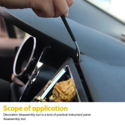 Car Trim Removal Tool Stainless Steel Durable Two-end Trim Removal audio navigation center console interior door panel tool