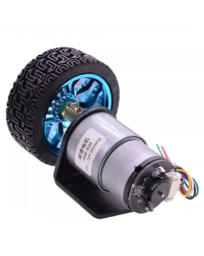 6V12V24V JGB37-520 Smart/Intelligent Car Chassis Kit DC Motor+Tyre+Bra