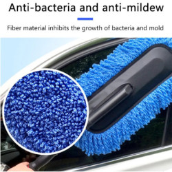 Car Wax Brush Dry and Wet Cleaning Car Wash Mop Nano Fiber Non-Linting Car Dusting Duster Car Multifunctional Telescopic Brush