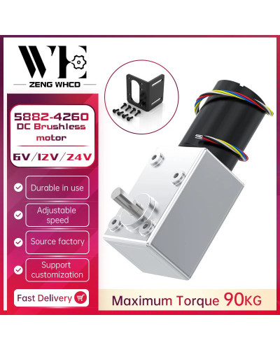 A5882-4260 Worm Gear DC Gear Motor 12V24V Forward And Reverse Adjustab