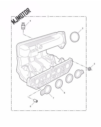 4pcs/set Intake gasket - INL/EXH Manifold engine for Chinese SAIC ROEW