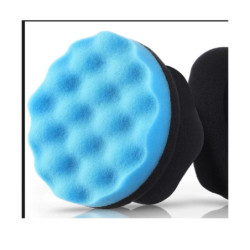 4Inch 4 Pcs Detailing Car Waxing Foam Sponge Brush Hex Hand-Grip Applicator Reusable Tire Wax Pad For Auto Polishing Cleaning