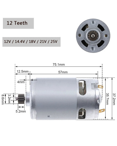 RS550 DC Motor 12V 14.4V 16.8V 18V 25V Micro Engine Electric Motors wi