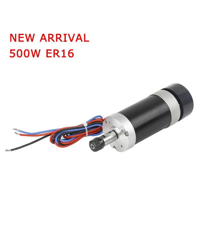 For CNC Brushless DC Spindle Motor 500W ER11/ER16+55MM Clamp with Scre