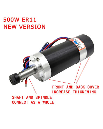 For CNC Brushless DC Spindle Motor 500W ER11/ER16+55MM Clamp with Scre