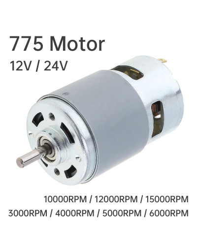 775 DC Motor 12V 3000-15000RPM High Speed Large Torque Motor for Small