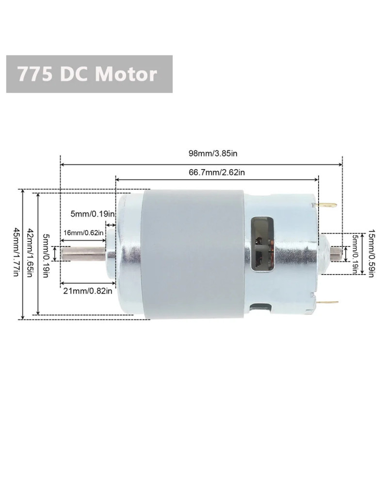 775 DC Motor 12V 3000-15000RPM High Speed Large Torque Motor for Small