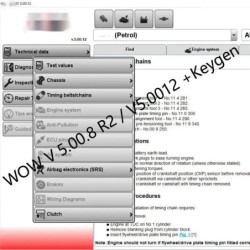 WOW 5.00.12 diagnostics Software 5.00.8 R2 + Kengen French Spanish Polish Italian Serbian German Polish Dutch Czech Portuguese