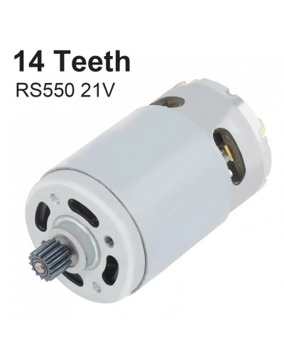 RS550 DC Motor 8.2mm /9.5mm 14 Teeth Gear Micro Motor 21V 25000RPM Ele