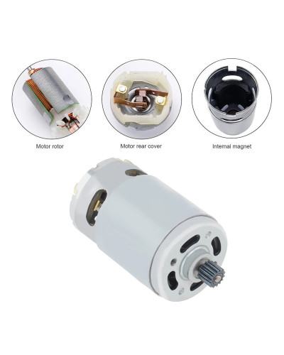 RS550 DC Motor 8.2mm /9.5mm 14 Teeth Gear Micro Motor 21V 25000RPM Ele