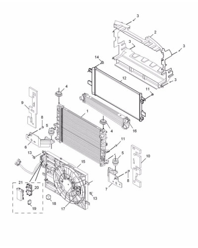 Radiator assy. kit for Chinese SAIC ROEWE 550 MG6 MT / AT 1.8T engine 