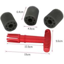 Brosse de lavage pour livres de roues, accessoire de voiture, anneau en acier, vis éponge LDPNut, livraison directe, 5 pièces